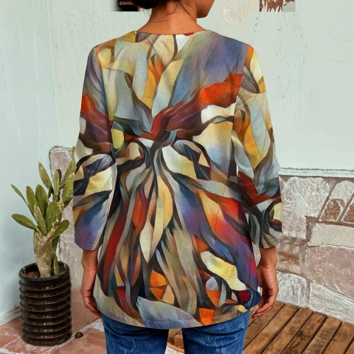 “Outback Hues”  Faux Sweater Cardigan