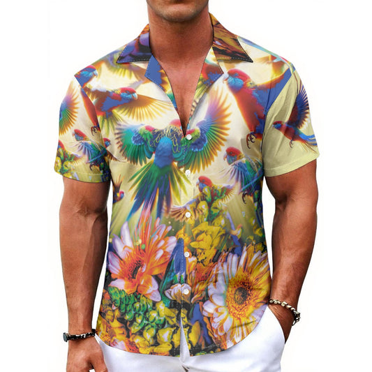 “Rosella Rising” Men's Hawaiian Shirt