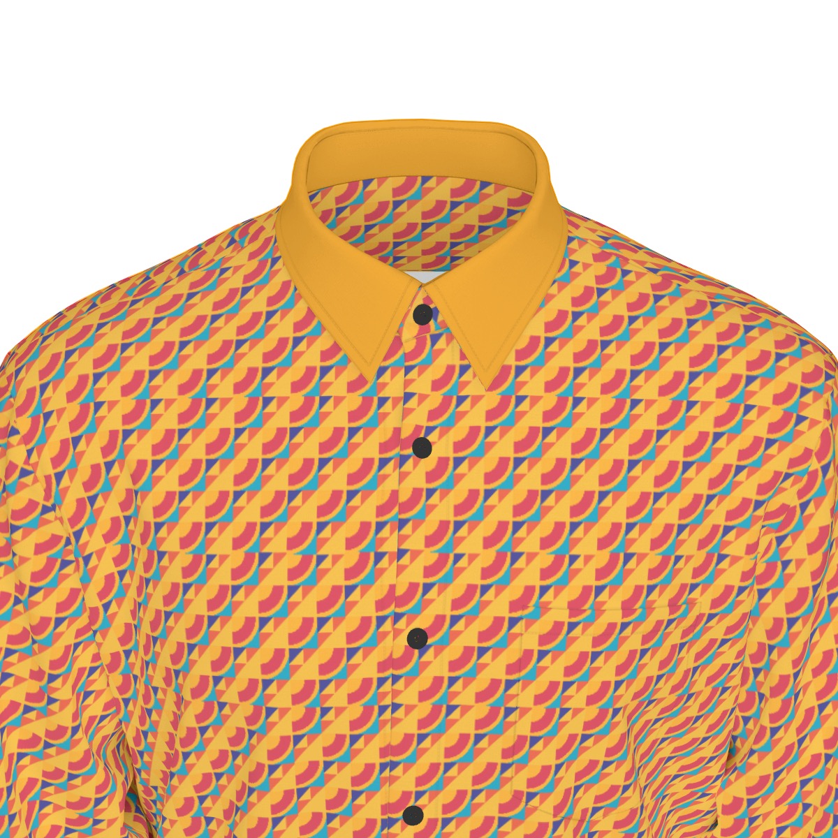 All-Over Print Men's Long Sleeve Shirt | 115GSM Cotton poplin