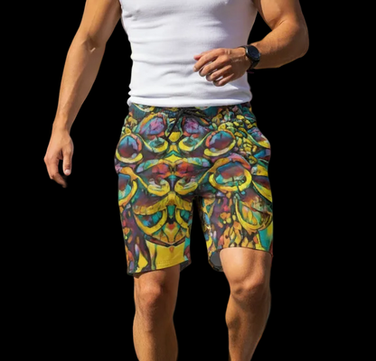 “Spectrum” Men‘s Beach Shorts With Lining