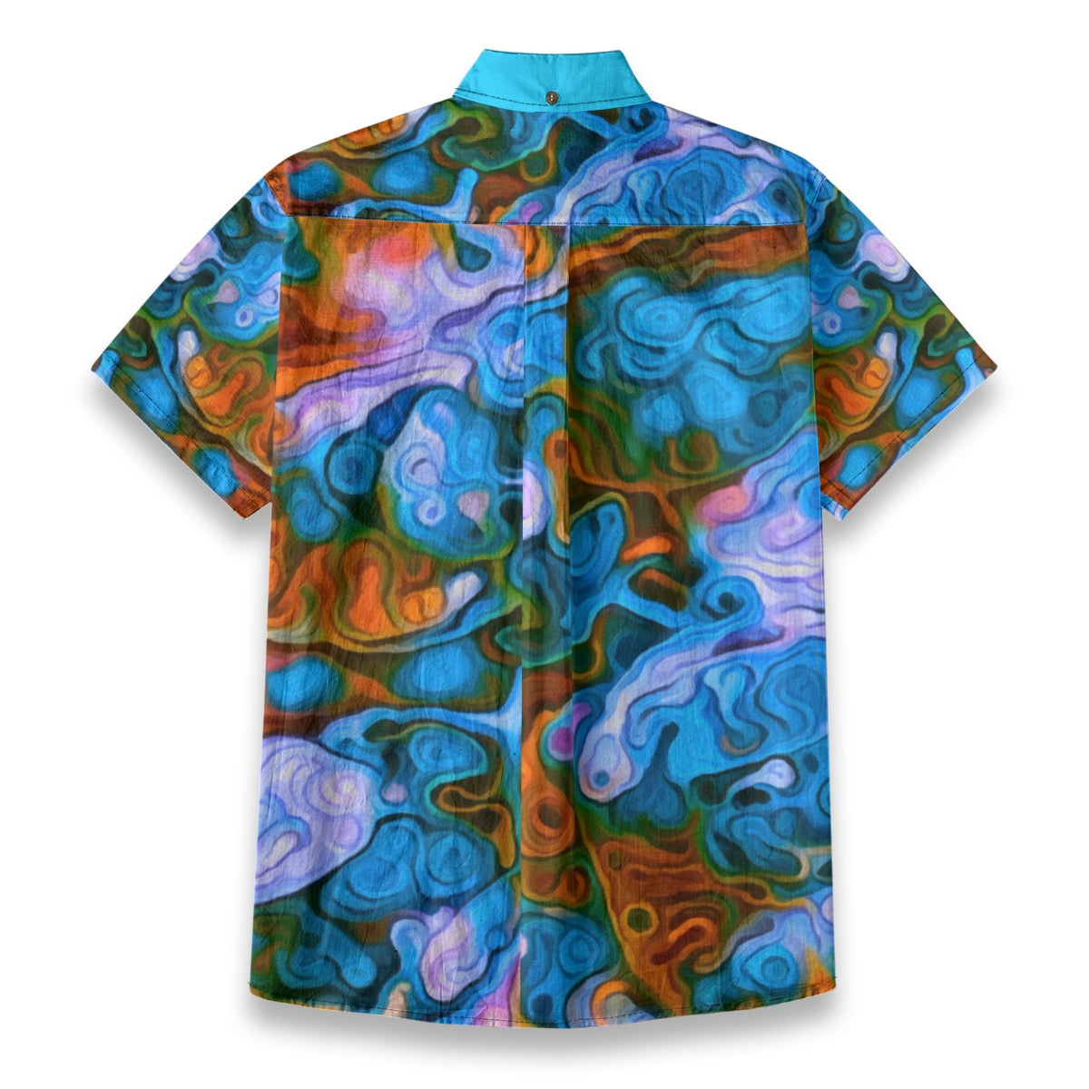 “Marbled Tide” Men's Breathable Cotton Shirt|125GSM