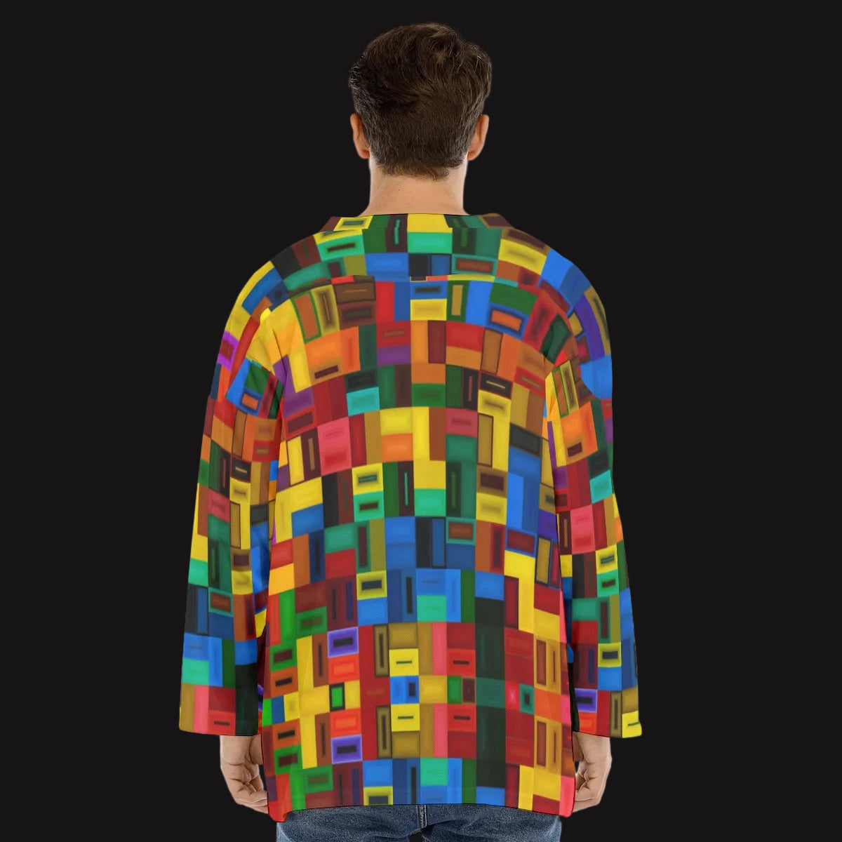 “Blocked” Men's V-neck Ice Hockey Jersey