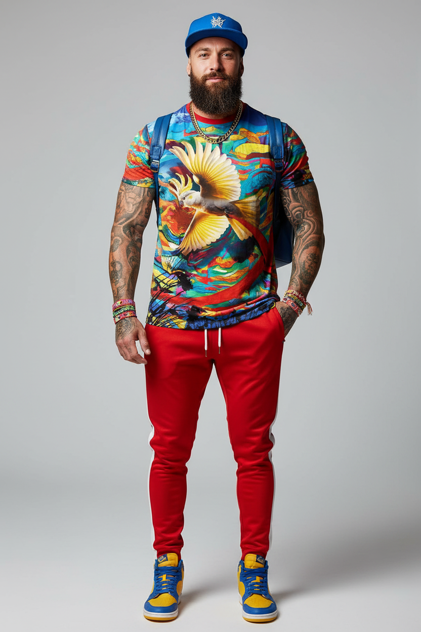 “Sulphur Crested Soaring” Eco-friendly Men's Short Sleeve T-shirt