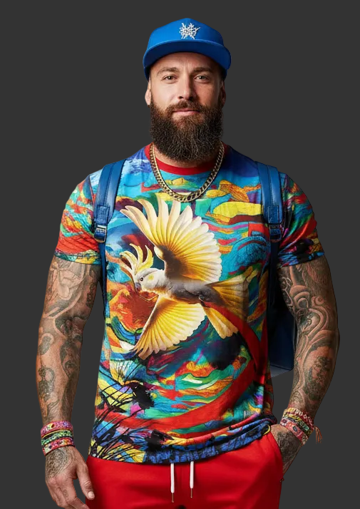“Sulphur Crested Soaring” Eco-friendly Men's Short Sleeve T-shirt
