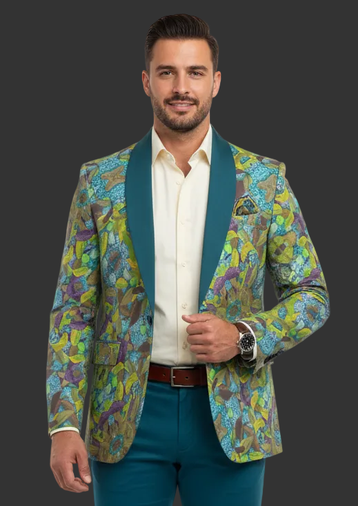“Leaf Fall” Casual Flat Lapel Collar Blazer | 245GSM Cotton