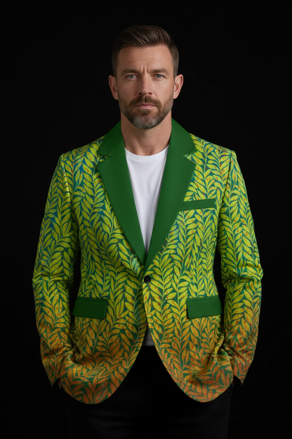 “Ecology” Men's Casual Flat Lapel Collar Blazer | 245GSM Cotton