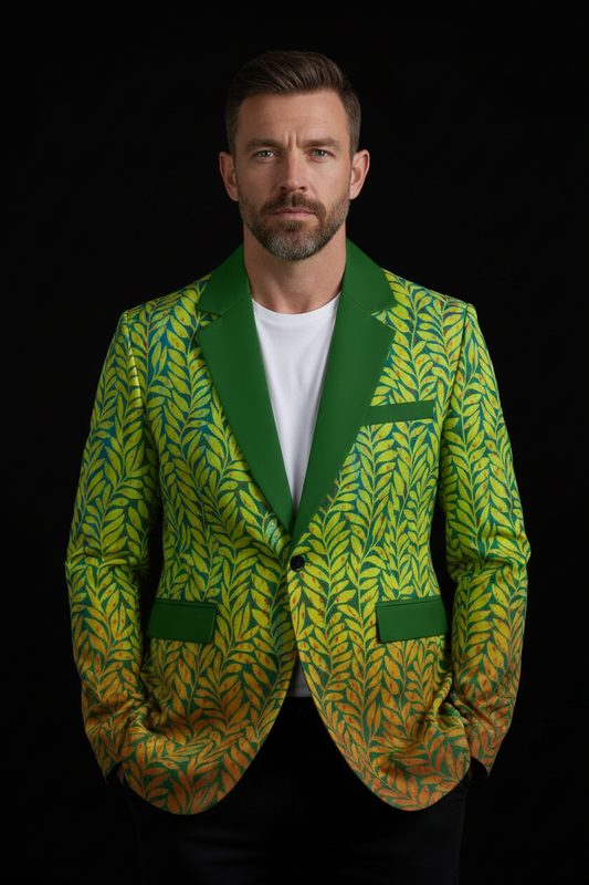 “Ecology” Men's Casual Flat Lapel Collar Blazer | 245GSM Cotton