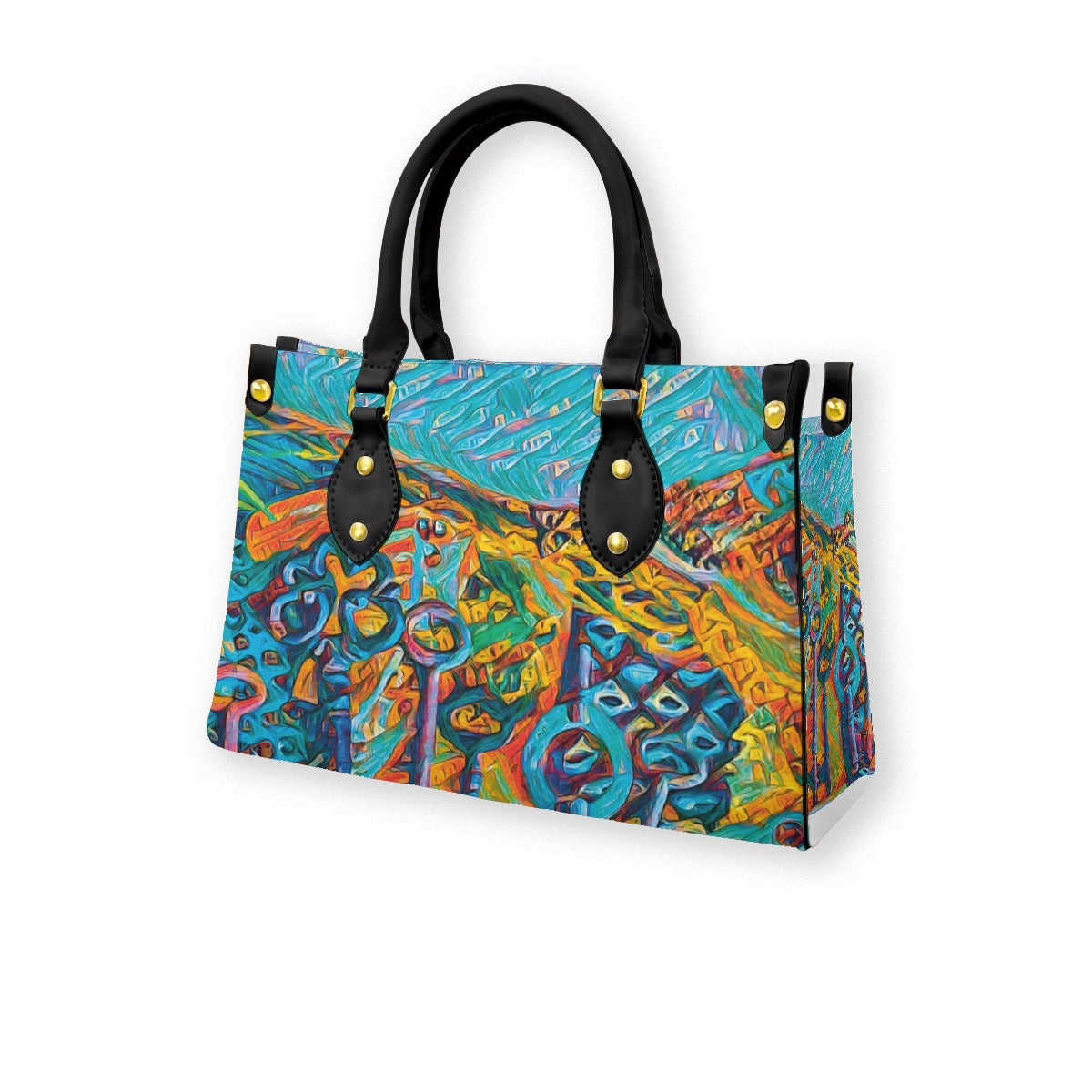 “Peregian” Women's Tote Bag With Black Handle