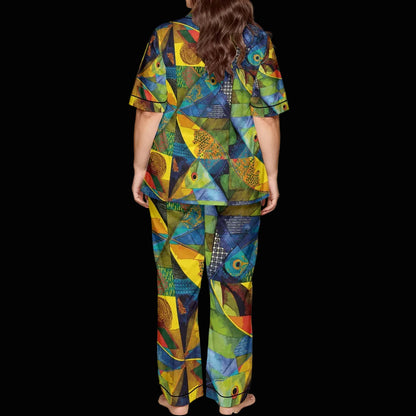 “Ocean Echoes” Women'S Trousers Pajamas Set