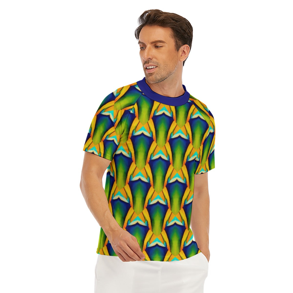 “Emerald Tide” Men's Tight Surf Clothing With Half Sleeves