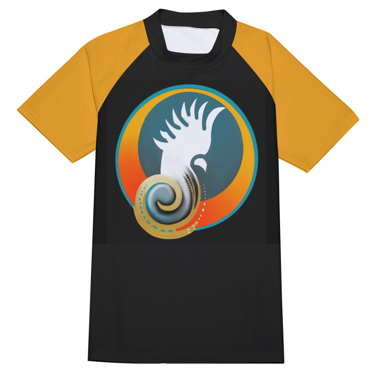 “Sulphur Crested Surf” Men's Tight Surf Clothing With Half Sleeves