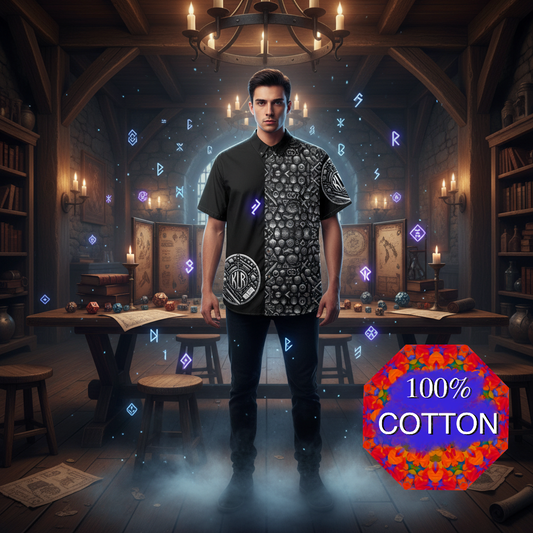 “DnD” Men's Breathable Cotton Shirt|125GSM