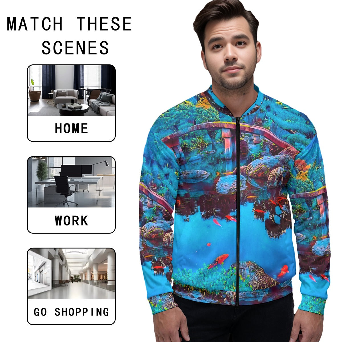 “Oriental Paradise” Unisex Bomber Jacket