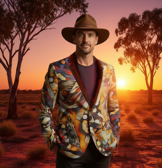 “Outback Hues” Casual Flat Lapel Collar Blazer | 245GSM Cotton