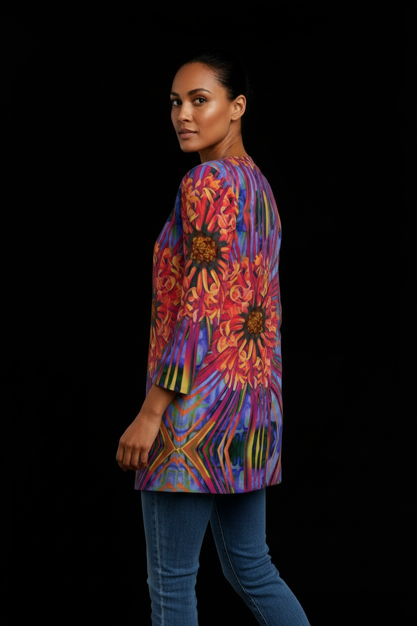 “Protea”  Women's Faux Sweater Cardigan