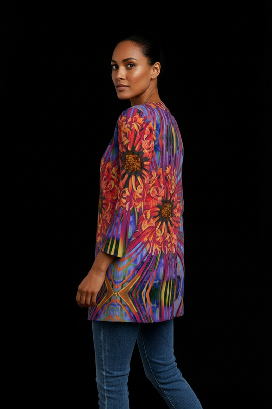 “Protea”  Women's Faux Sweater Cardigan