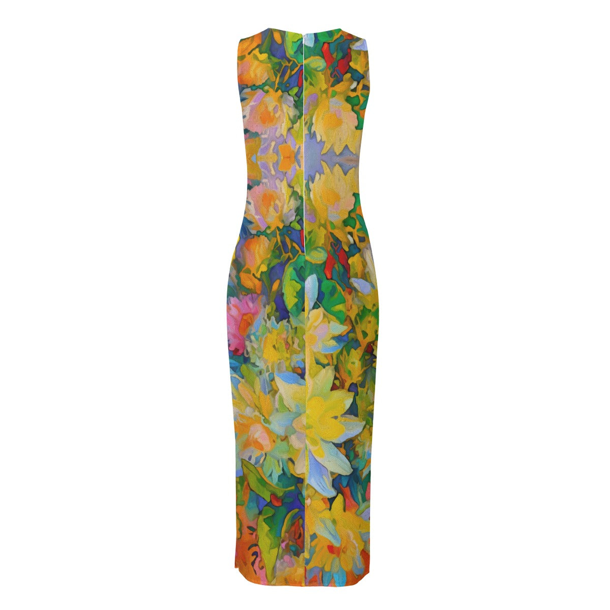 “Summer Daze” Women's Beach Perspective Chiffon Sleeveless Dress