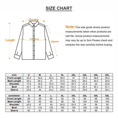 “Tribal Oceanic” Men's Stand-up Collar Long Shirt