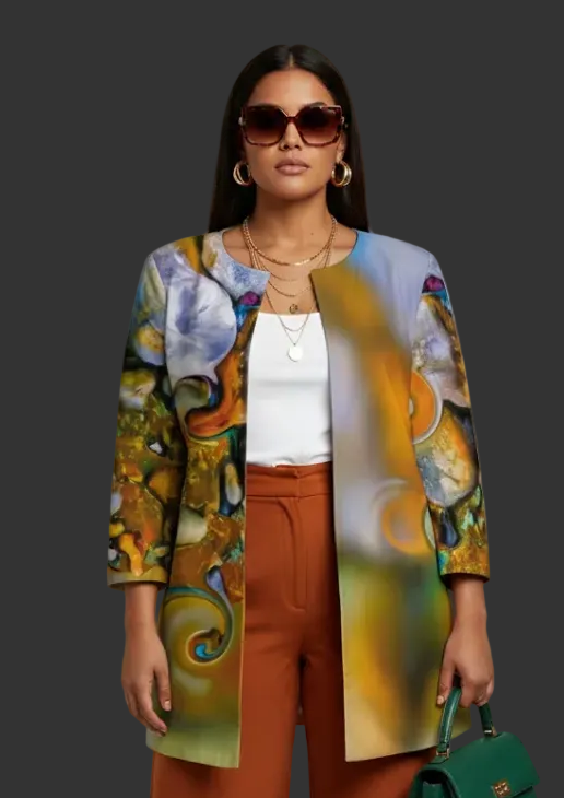 “River Stones” Women's Faux Sweater Cardigan