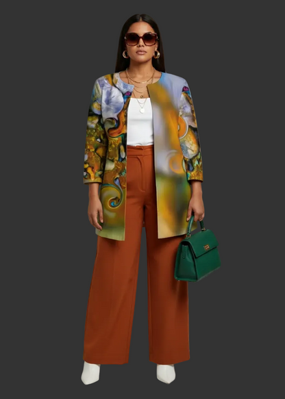 “River Stones” Women's Faux Sweater Cardigan