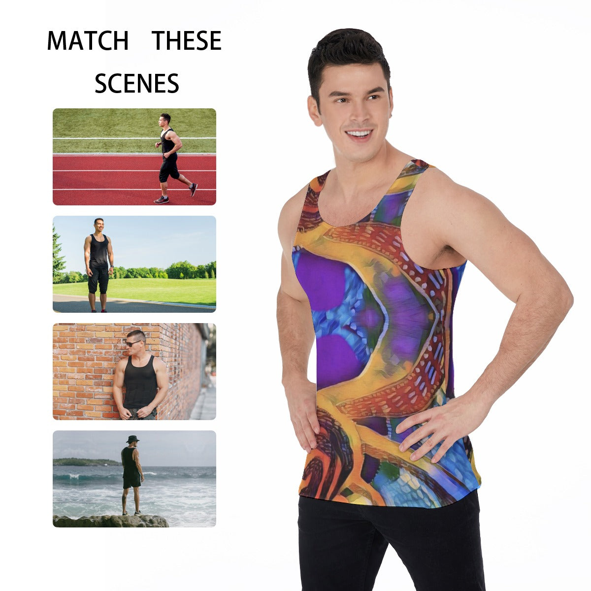 “Colour Vortex” Men's Tank Top
