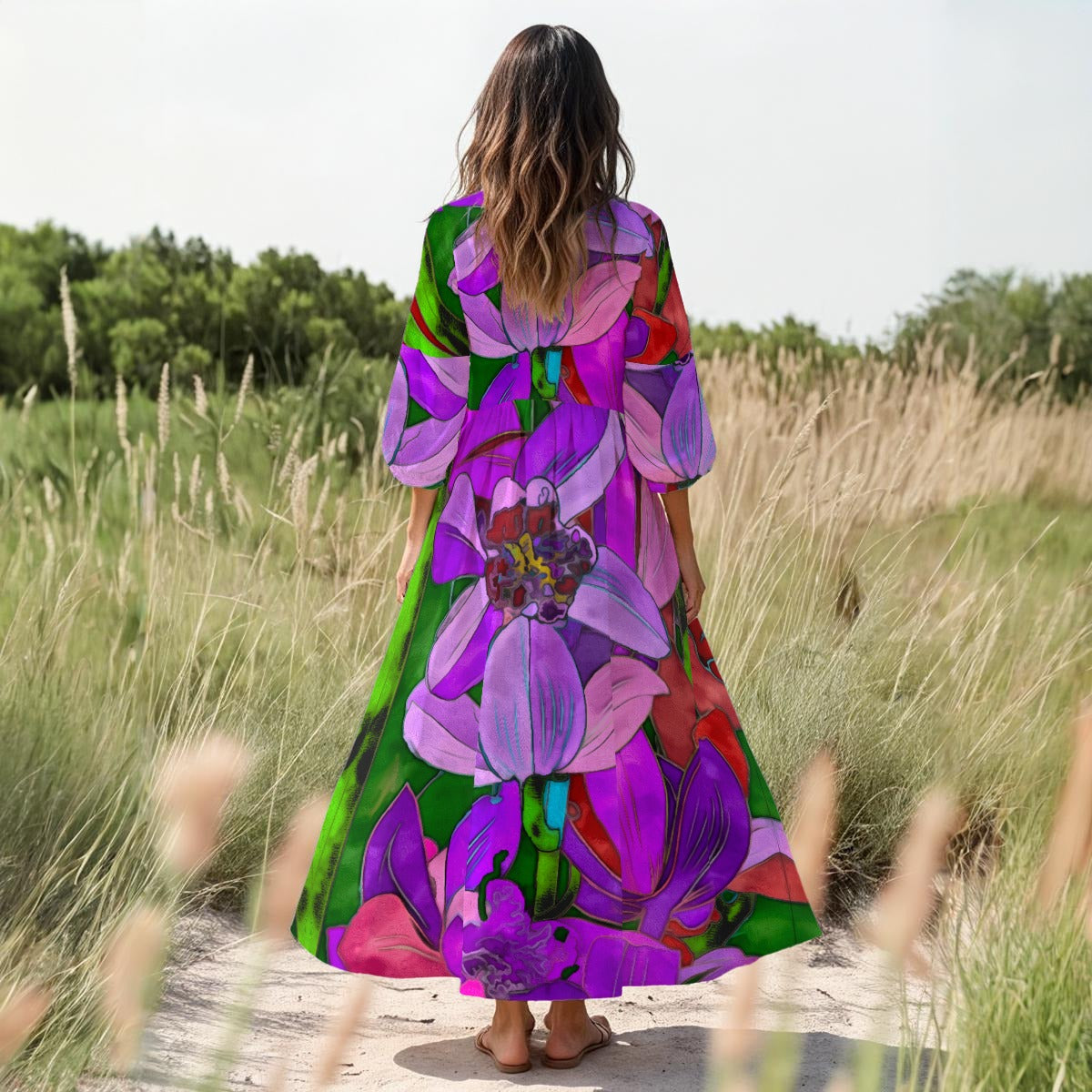 “Fantasia”  Women's Long Sleeve Dress