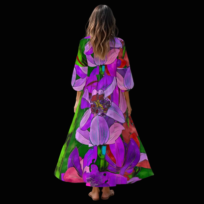 “Fantasia”  Women's Long Sleeve Dress