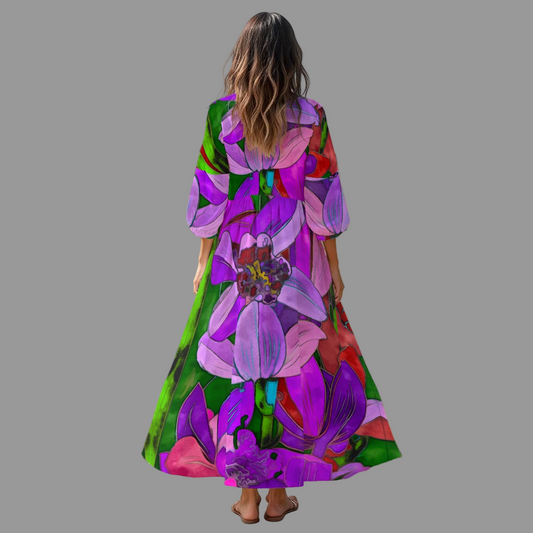 “Fantasia”  Women's Long Sleeve Dress