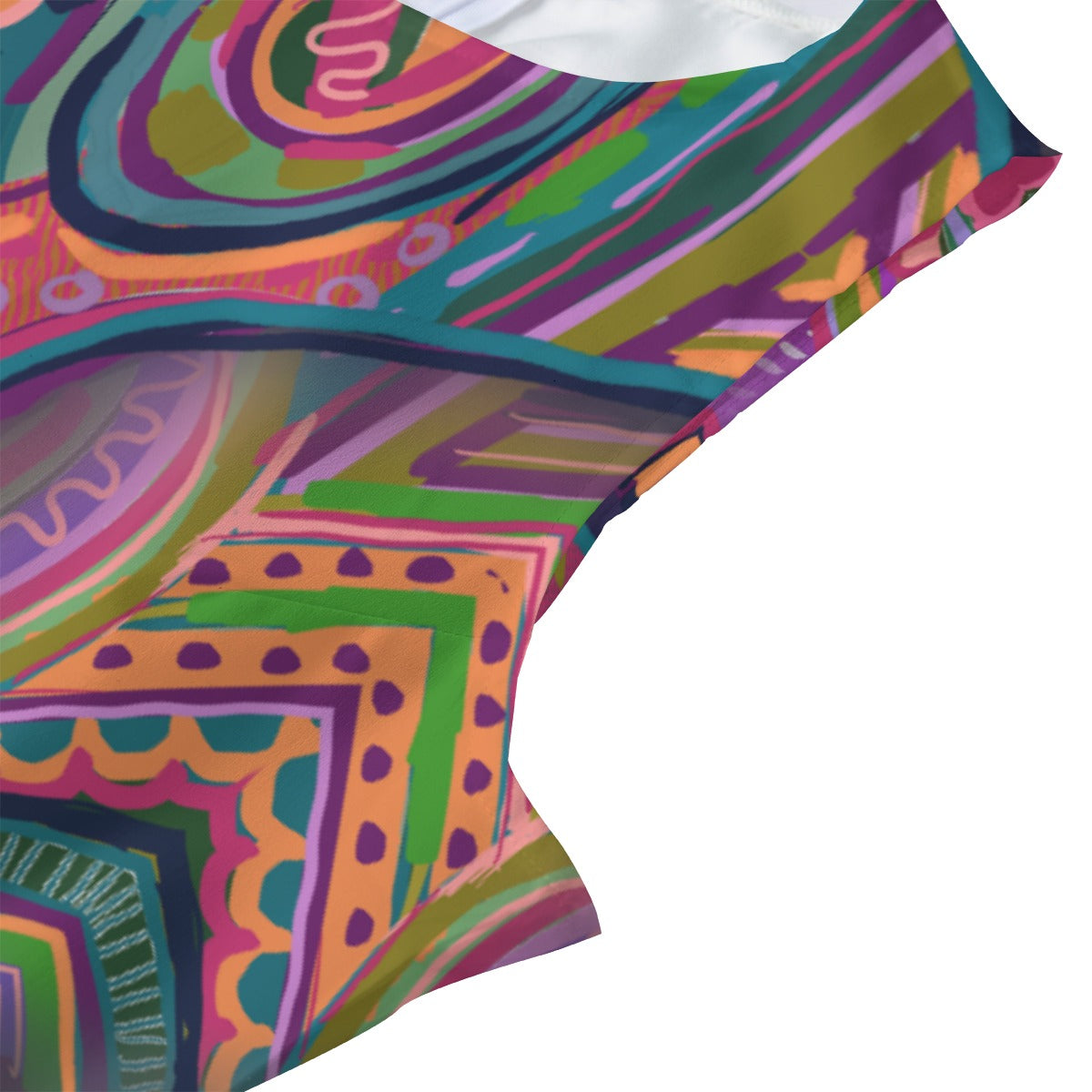 “Colour Burst”  Women's Beach Perspective Chiffon Sleeveless Dress