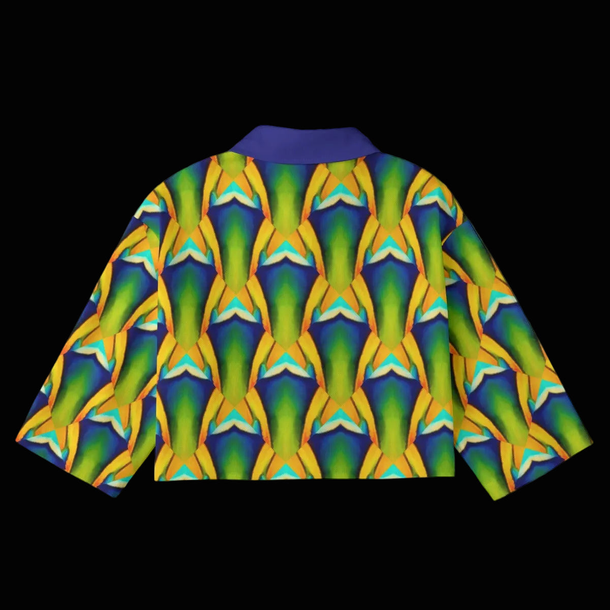 “Emerald Tide” Women's Cropped Jacket | 245GSM Cotton