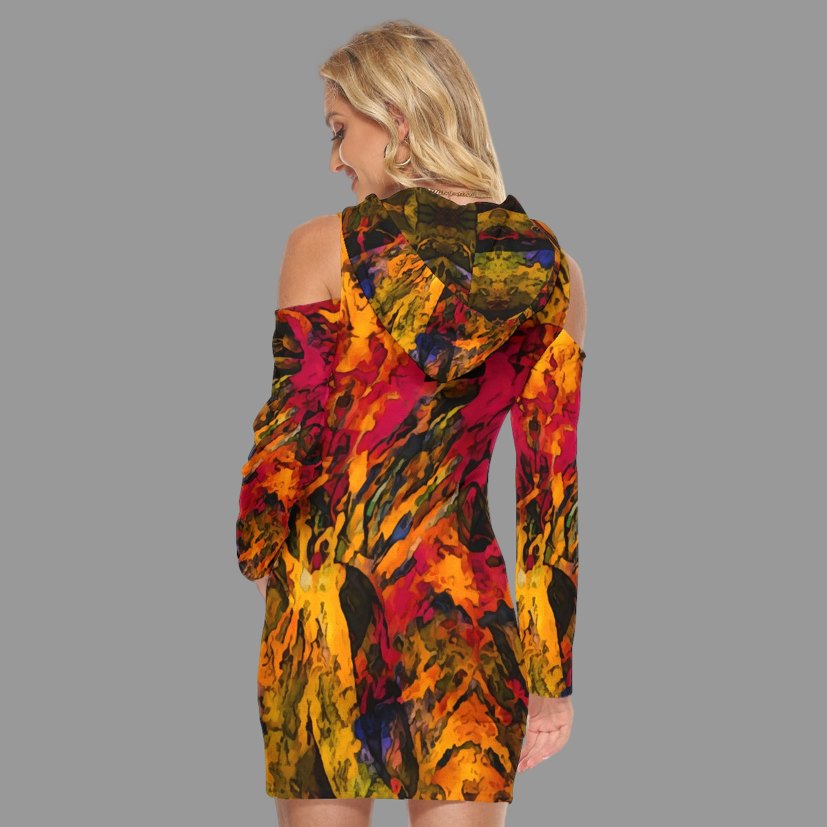 “Golden Flux”  Women's Tight Dress