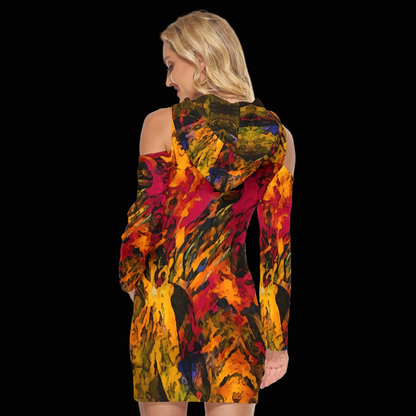 “Golden Flux”  Women's Tight Dress