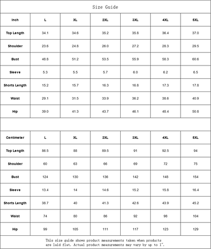 “Orange Chrysanthemum” Women's Drop-Shoulder T-Shirt with Side Split and Shorts (Plus Size)