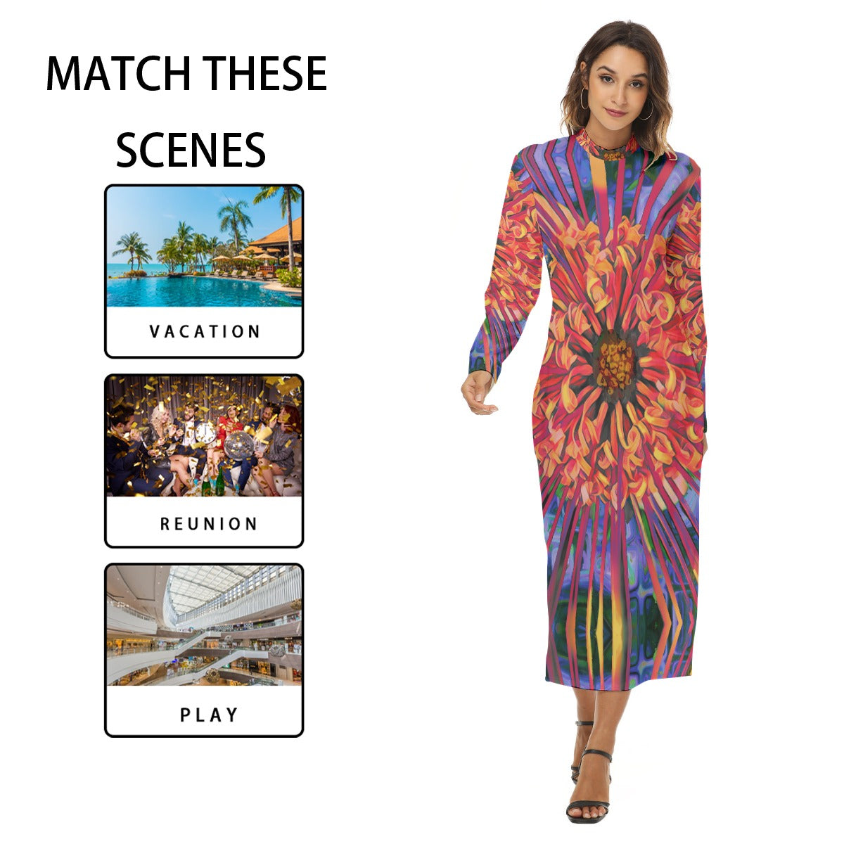 “Protea”  Women's Hip Dress