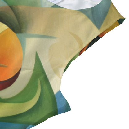 “Fruit Salad” Women's Beach Perspective Chiffon Sleeveless Dress