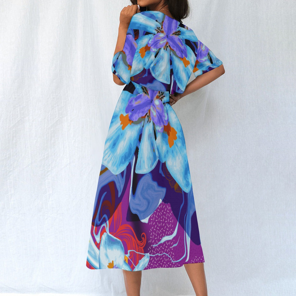 “The Blue Dietes” Knee-Length Dress