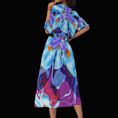 “The Blue Dietes” Knee-Length Dress
