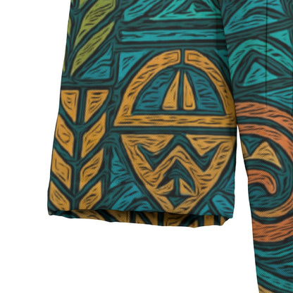 ‘Rapanui’ Men's Canvas Button Fleece Windbreaker
