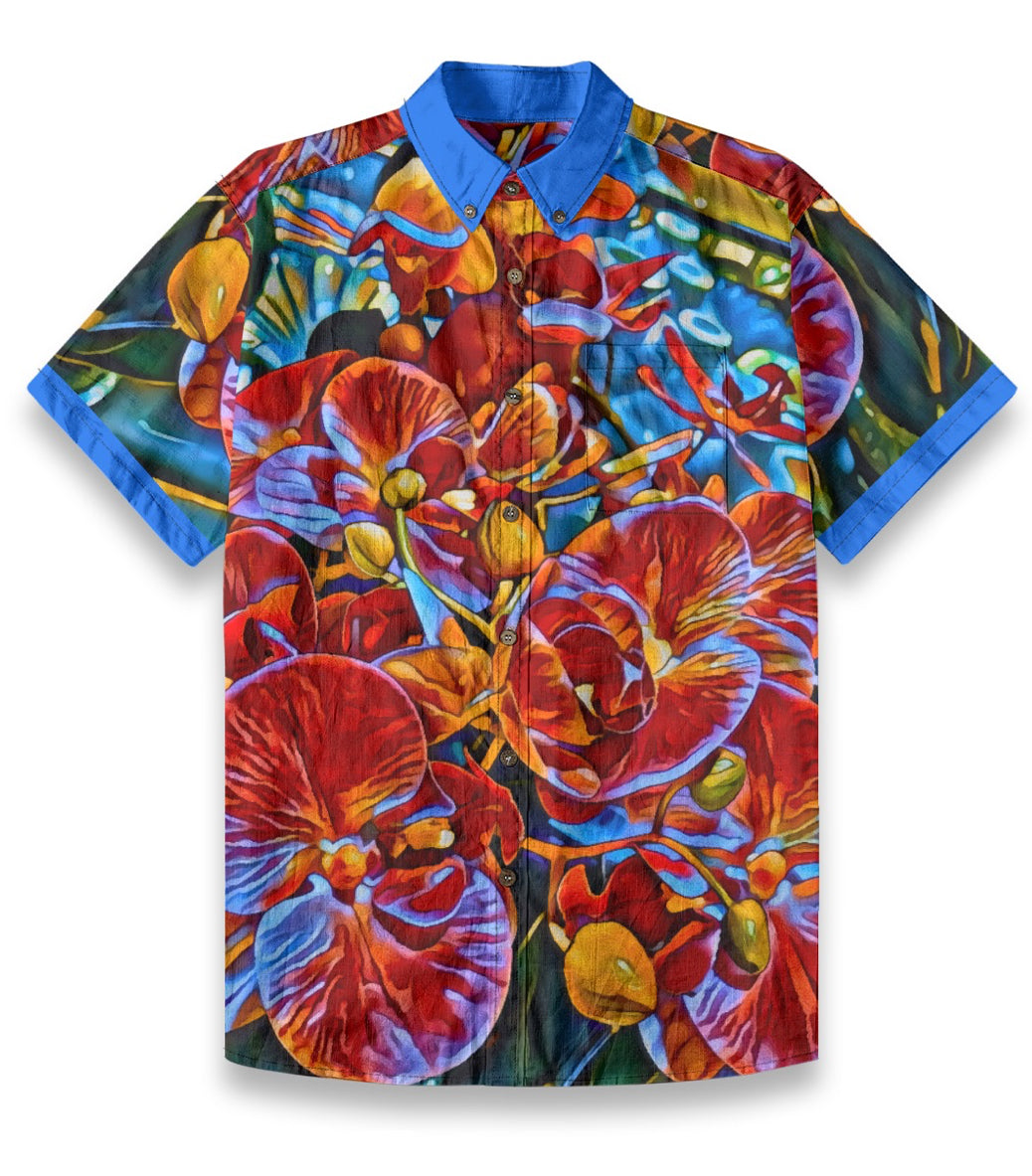 “Orchidae” Men's Breathable Cotton Shirt|125GSM