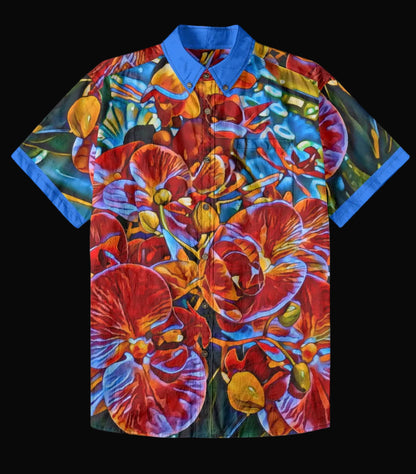 “Orchidae” Men's Breathable Cotton Shirt|125GSM