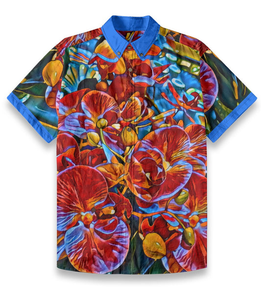 “Orchidae” Men's Breathable Cotton Shirt|125GSM