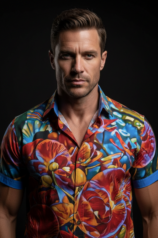 “Orchidae” Men's Breathable Cotton Shirt|125GSM