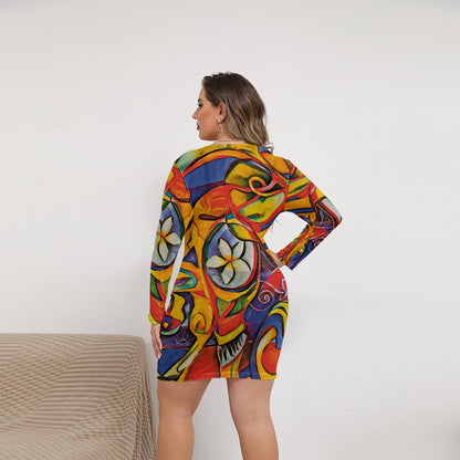“Sassy” Women's Mesh Dress (Plus Size)