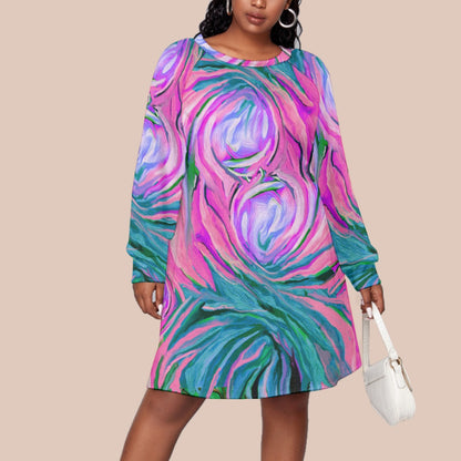 “Noosa” Dress With Raglan Sleeve(Plus Size)