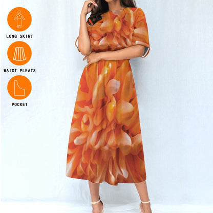 “Peachy” Women's Knee-Length Dress
