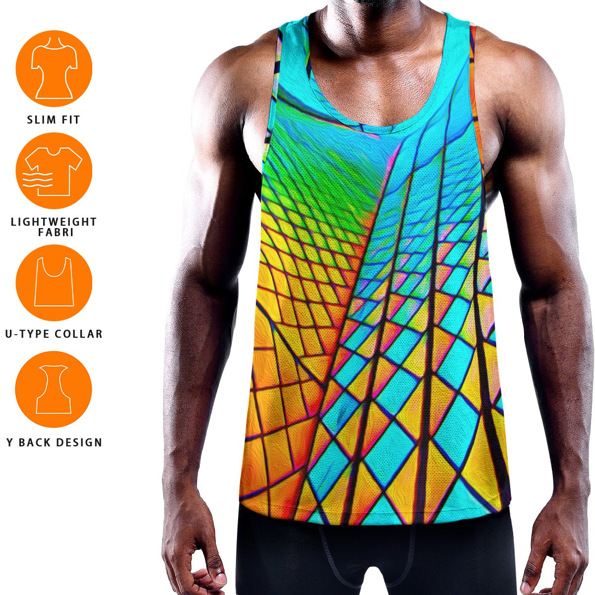“Opera House 1” Men's Slim Y-Back Muscle Tank Top
