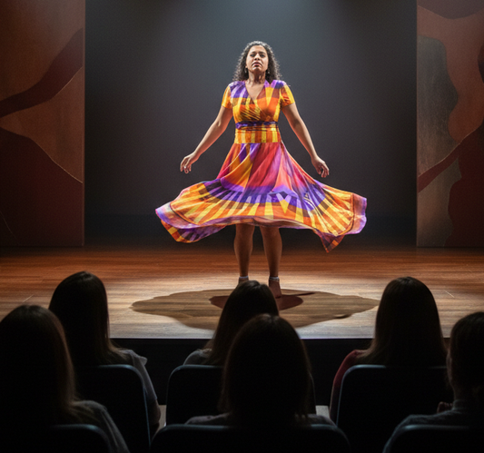 “Carnival” Women's Short Sleeve V Neck Midi Dress