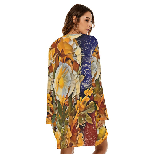 “Solara” Women's Loose Crew Neck Dress