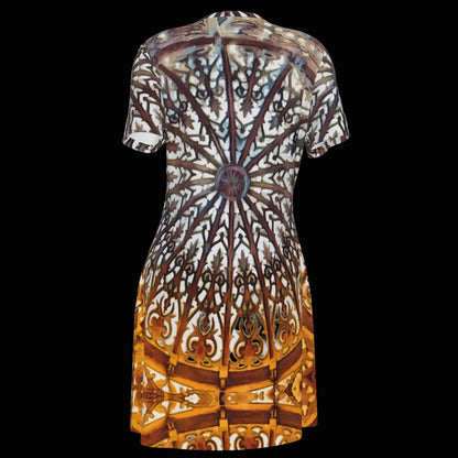 “Gothic Rose”  Women's V Neck Dress|180GSM Cotton