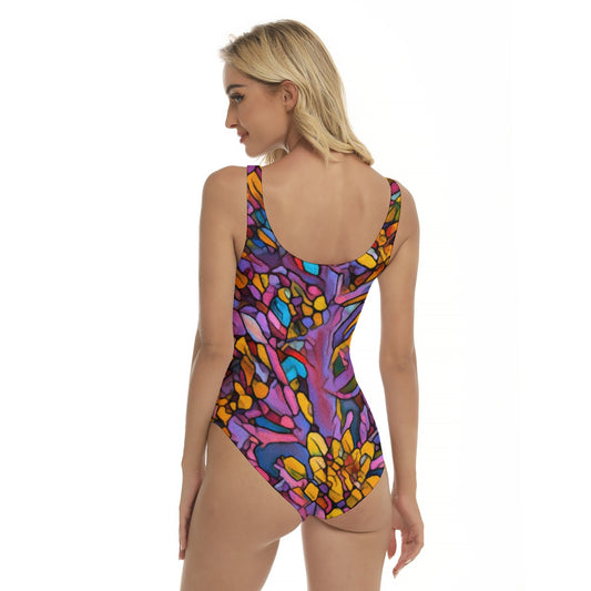 “Mosaic Pulse” Women's One-piece Swimsuit